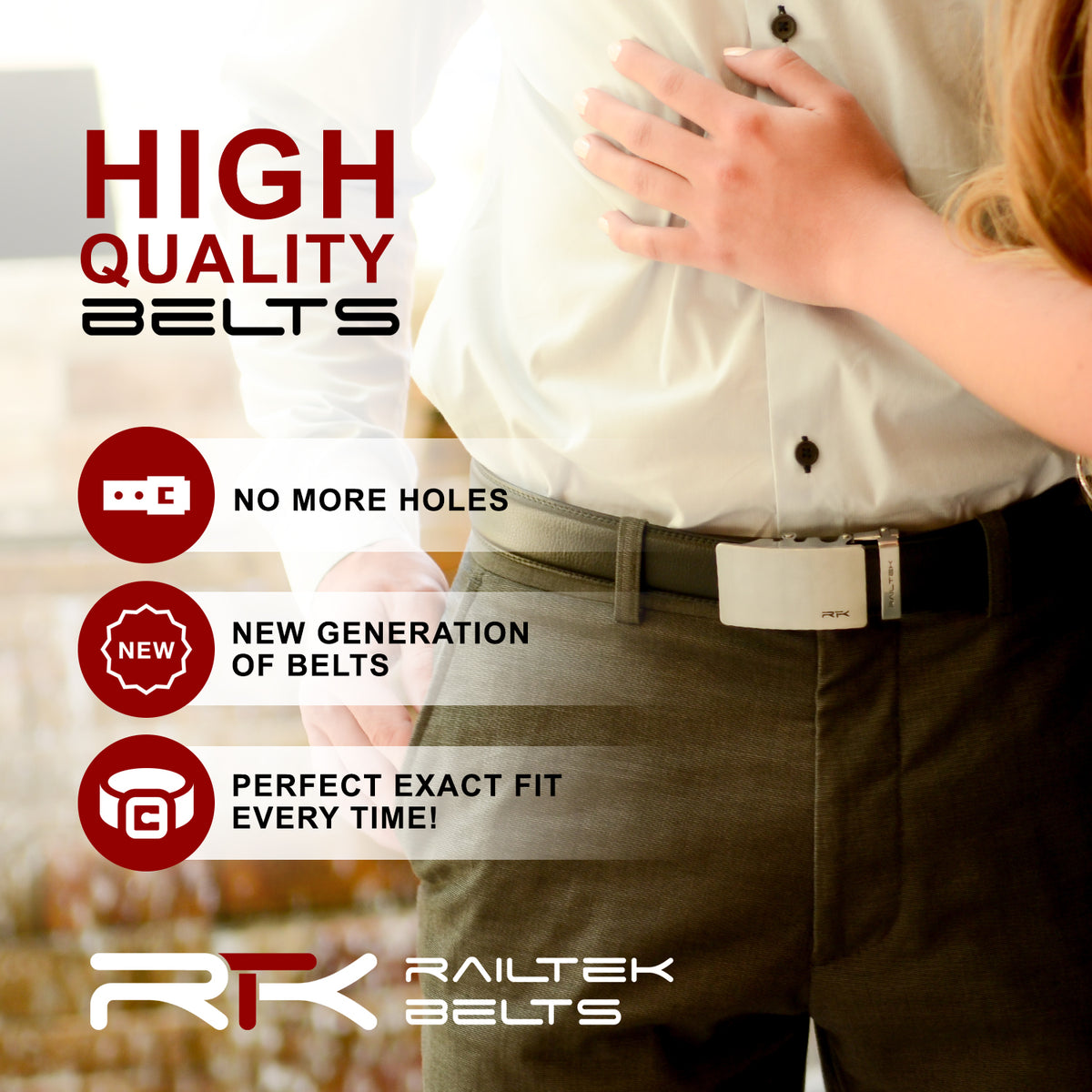 Traditional Open Bronze Railtek™ Belt