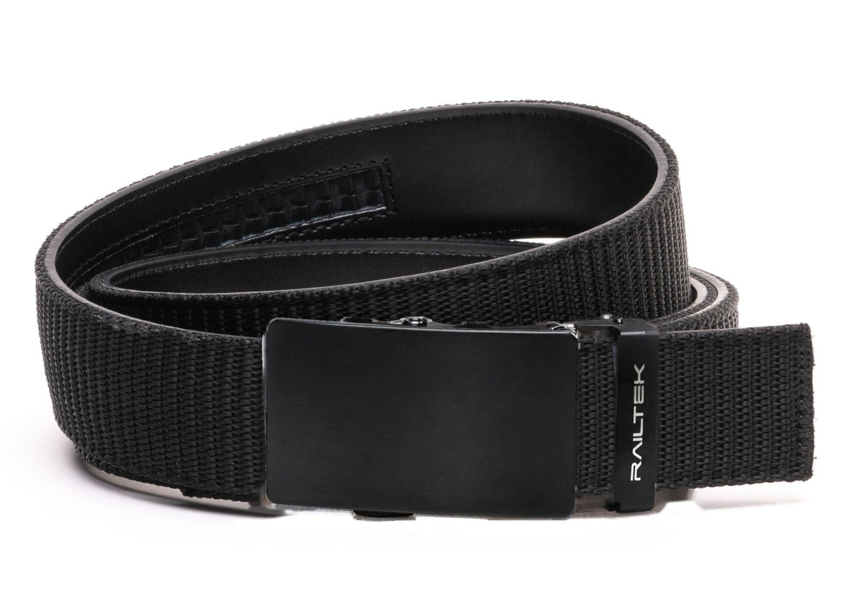 Black Railtek™ Belt – Black Nylon strap