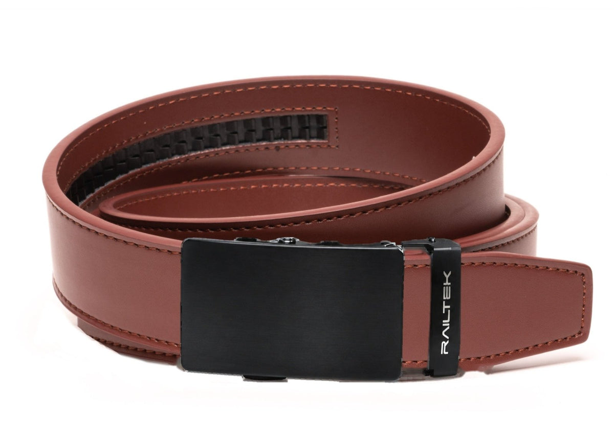 Black Railtek™ Belt – Burgundy strap