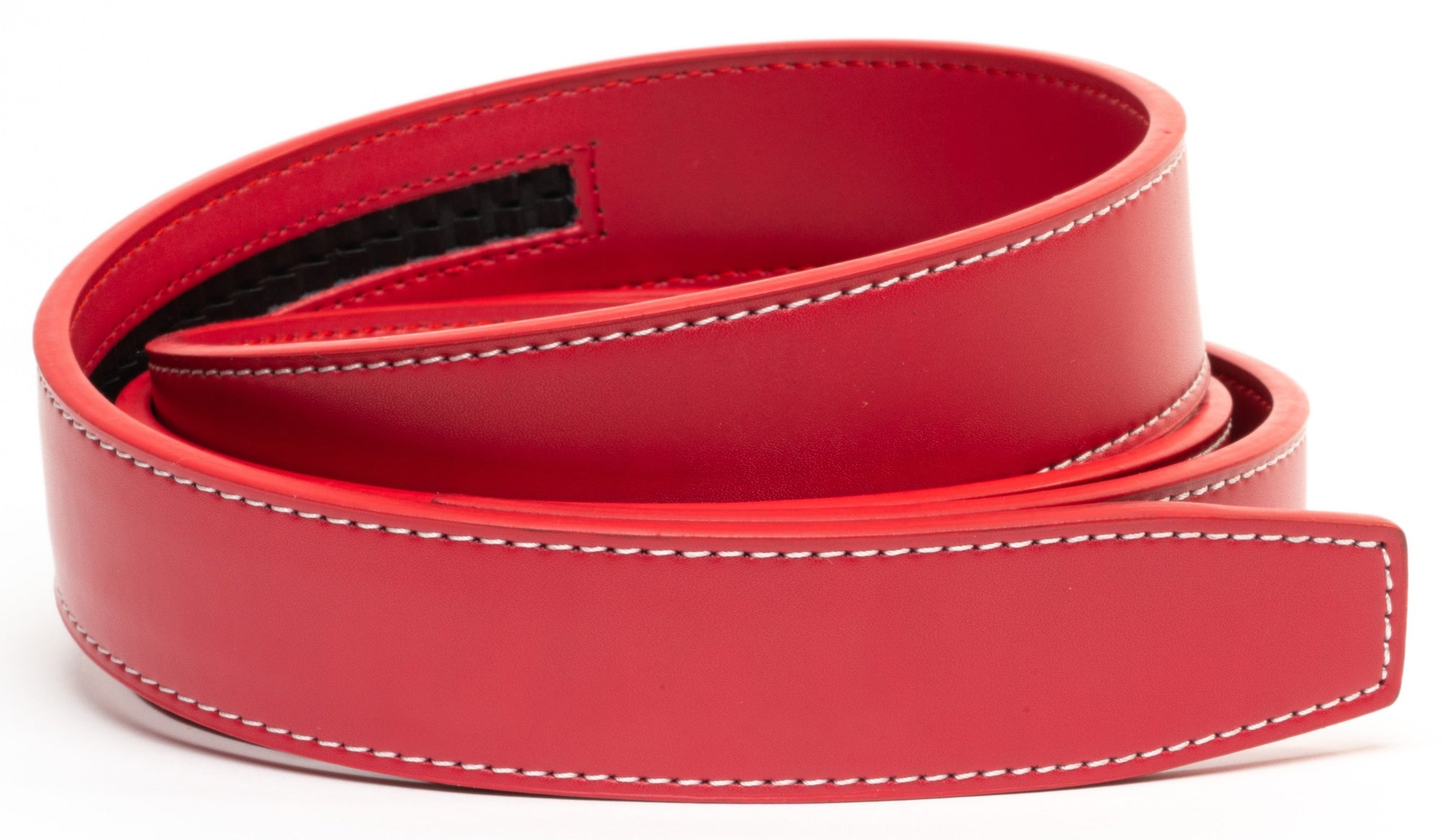 Red Contrast Stitch Leather - Railtek™ Belt Strap Only