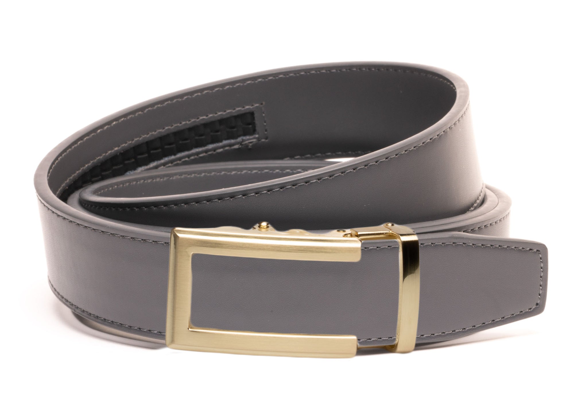 Traditional Belt Buckle - Men's Ratchet Belt - Matte Gold, 1.25