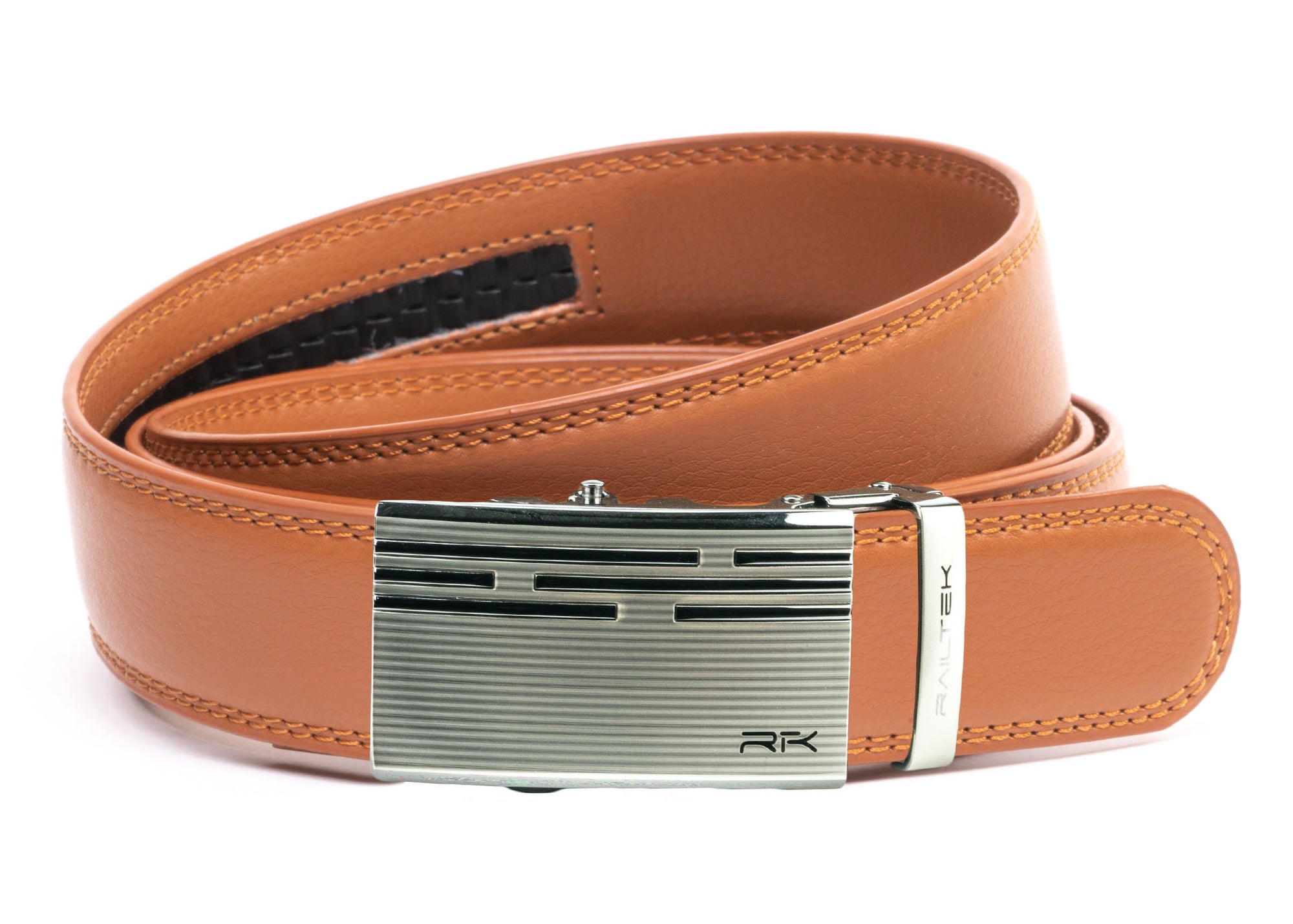 Men's Ratchet Auto Lock Leather Belt